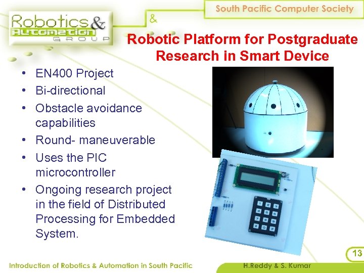 Robotic Platform for Postgraduate Research in Smart Device • EN 400 Project • Bi-directional