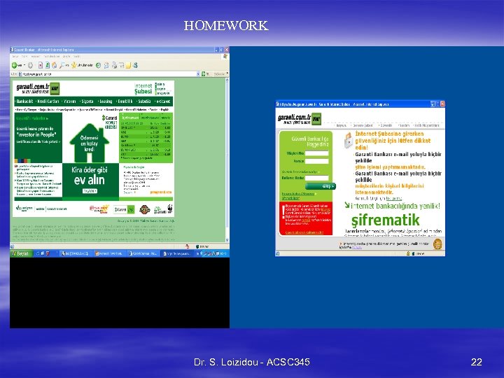 HOMEWORK Dr. S. Loizidou - ACSC 345 22 