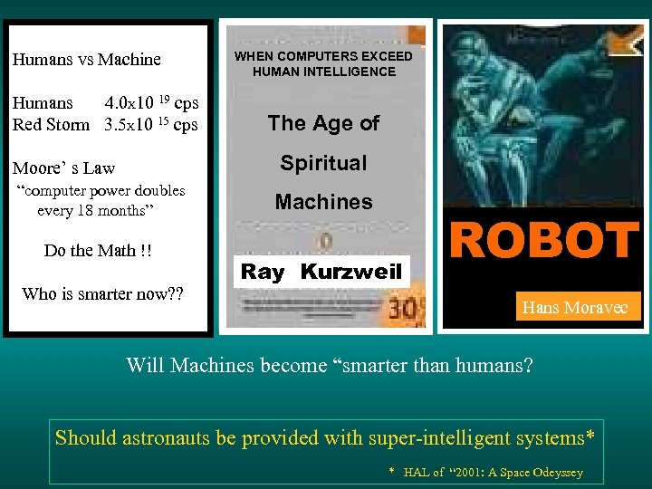 Humans vs Machine Humans 4. 0 X 10 19 cps Red Storm 3. 5