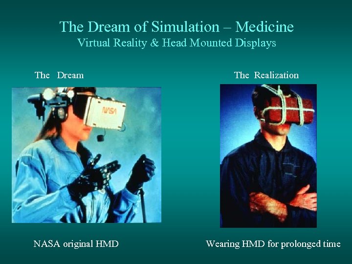 The Dream of Simulation – Medicine Virtual Reality & Head Mounted Displays The Dream
