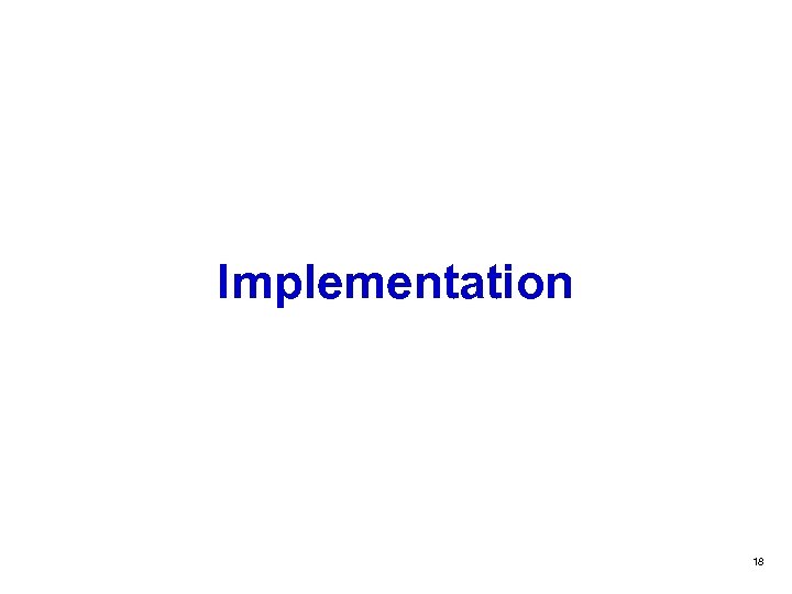 Implementation 18 