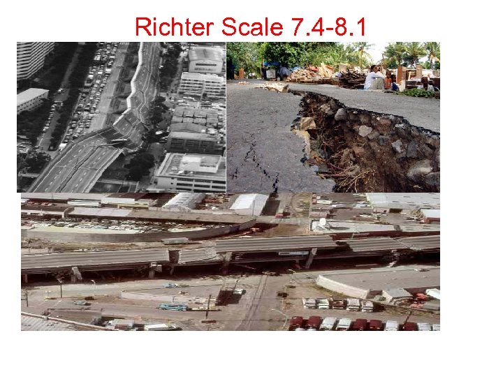 Richter Scale 7. 4 -8. 1 