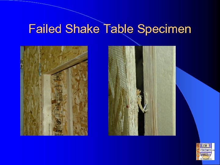 Failed Shake Table Specimen 