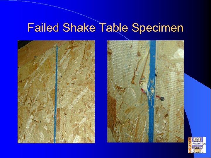 Failed Shake Table Specimen 