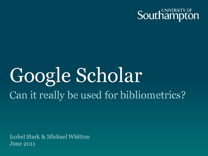 Google Scholar Can It Really Be Used For