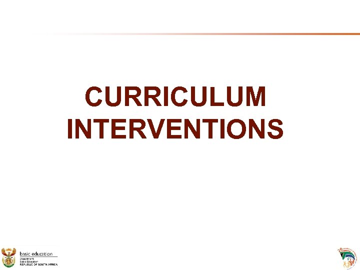 CURRICULUM INTERVENTIONS 