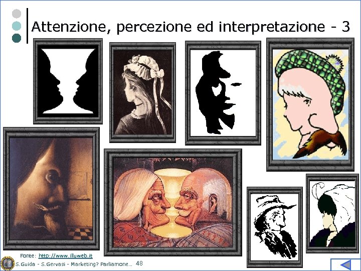 Attenzione, percezione ed interpretazione - 3 Fonte: http: //www. illuweb. it S. Guida -