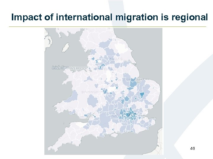 Impact of international migration is regional 46 