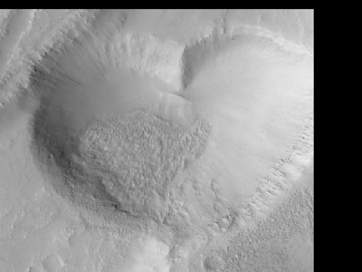 Mars heart-shaped crater 
