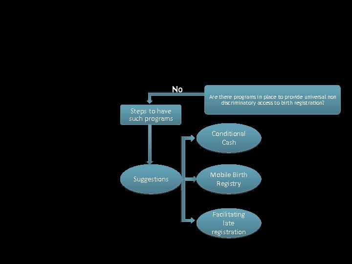 No Are there programs in place to provide universal non discriminatory access to birth