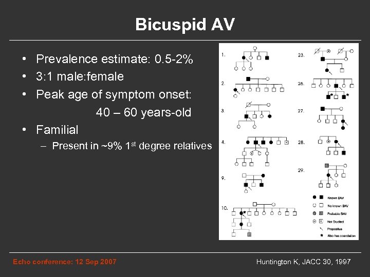 Bicuspid AV • Prevalence estimate: 0. 5 -2% • 3: 1 male: female •