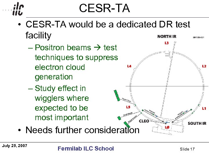 CESR-TA Americas • CESR-TA would be a dedicated DR test facility – Positron beams