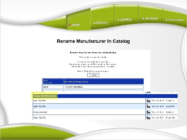 Rename Manufacturer In Catalog 