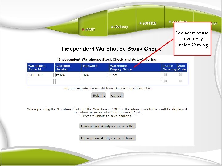 Independent Warehouse Stock Check See Warehouse Inventory Inside Catalog 