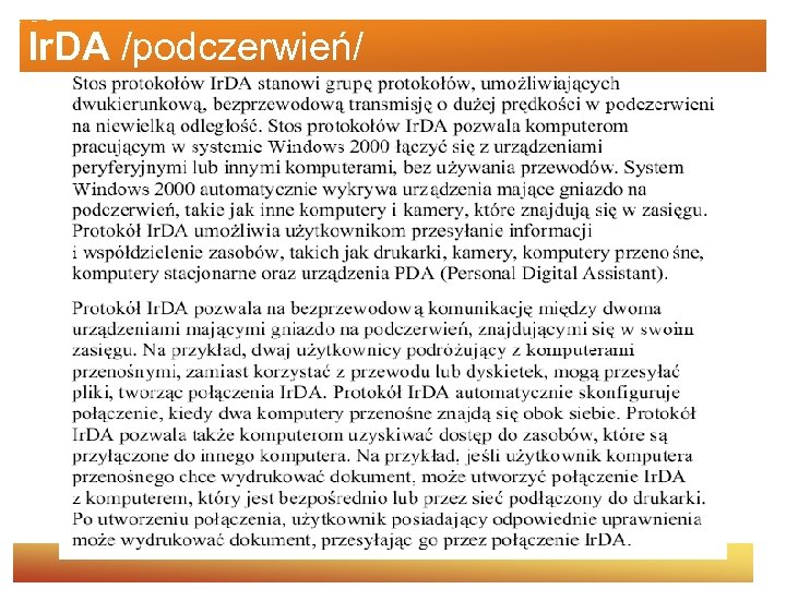 Ir. DA /podczerwień/ 