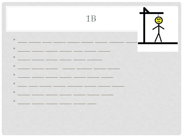 1 B • • ___ ____ ____ _____ ____ ____ ____ ____ ____ ____