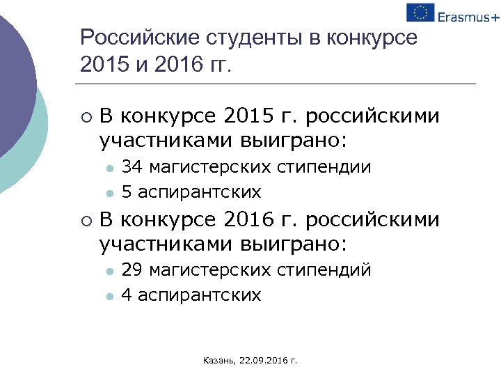 Российские студенты в конкурсе 2015 и 2016 гг. ¡ В конкурсе 2015 г. российскими