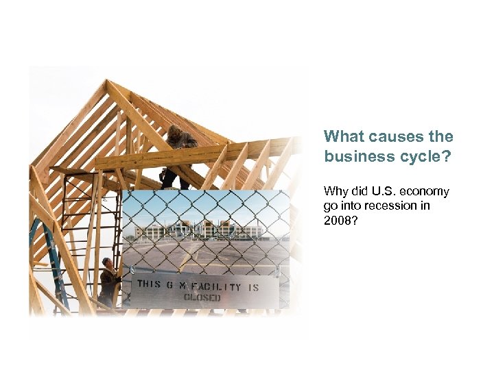 What causes the business cycle? Why did U. S. economy go into recession in