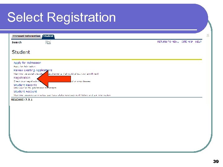 Select Registration 39 