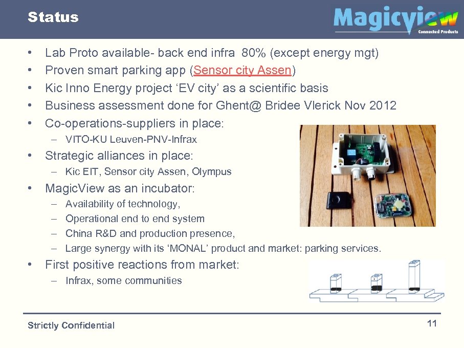 Status • • • Lab Proto available- back end infra 80% (except energy mgt)