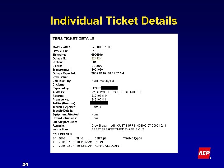 Individual Ticket Details 24 