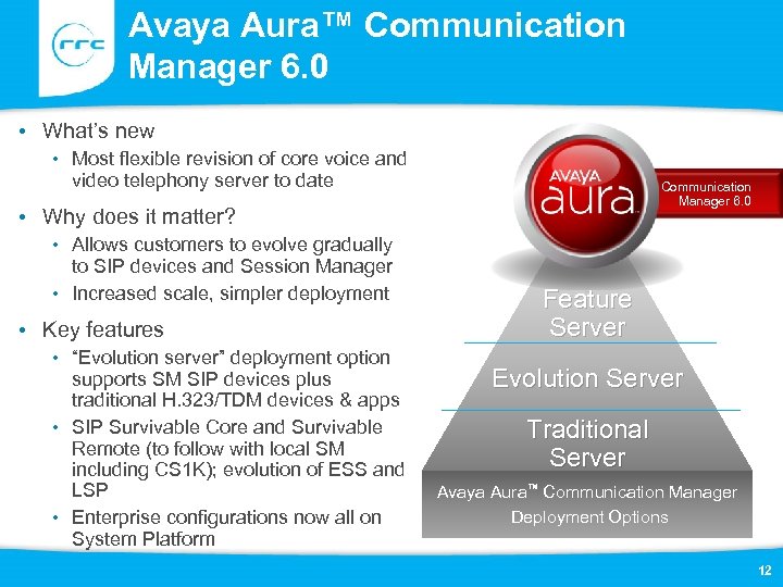 Avaya Aura™ Communication Manager 6. 0 • What’s new • Most flexible revision of