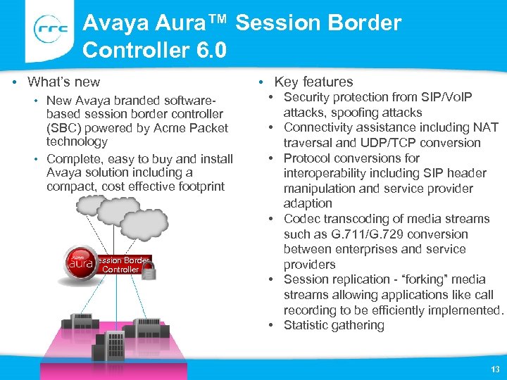 Avaya Aura™ Session Border Controller 6. 0 • What’s new • New Avaya branded