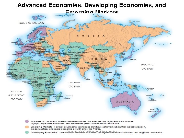 Advanced Economies, Developing Economies, and Emerging Markets Copyright © 2014 Pearson Education Inc. 