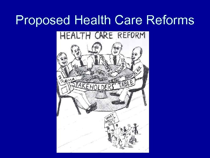 Proposed Health Care Reforms 