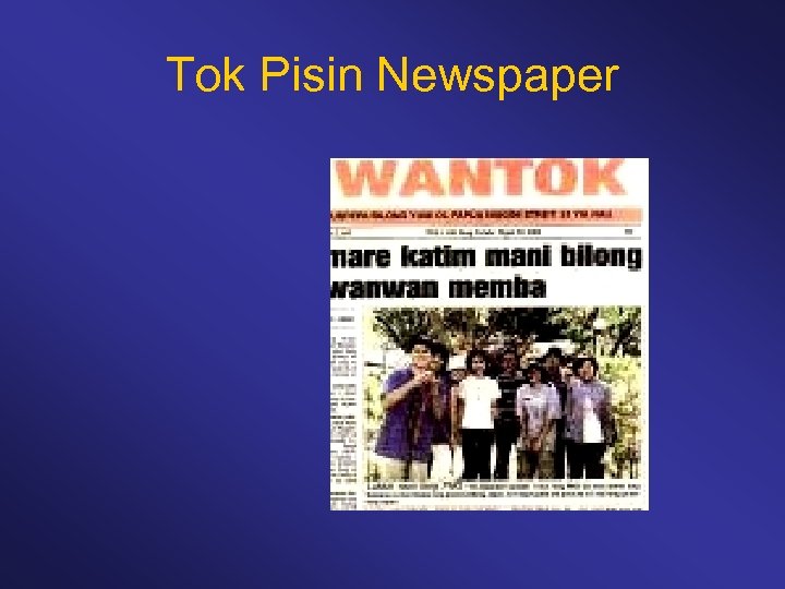 Tok Pisin Newspaper 