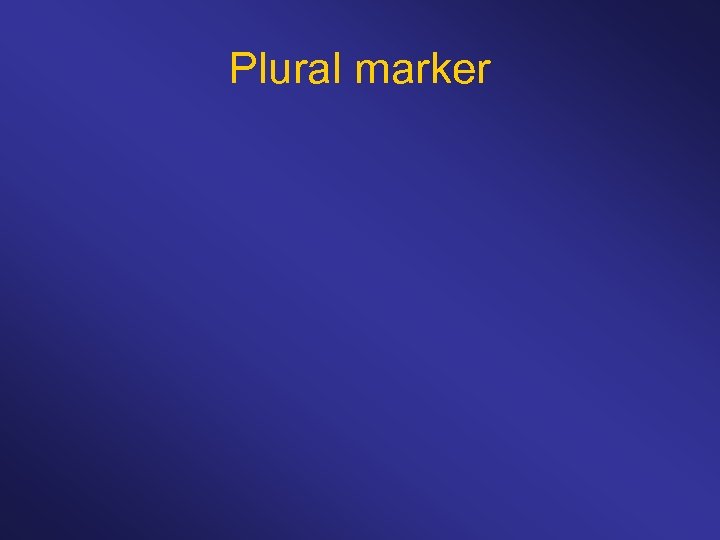 Plural marker 