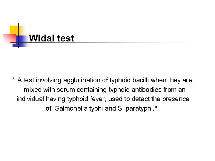 Widal test 