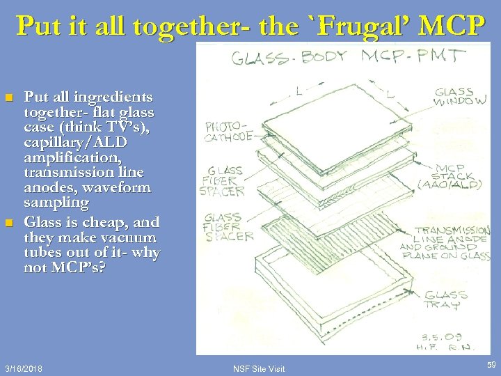 Put it all together- the `Frugal’ MCP n n Put all ingredients together- flat