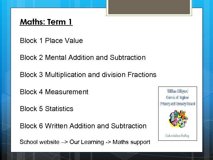 Maths: Term 1 Block 1 Place Value Block 2 Mental Addition and Subtraction Block