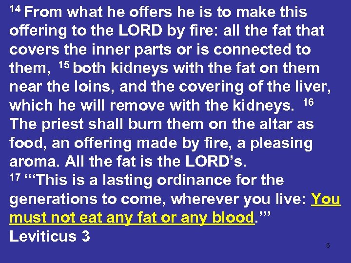 14 From what he offers he is to make this offering to the LORD