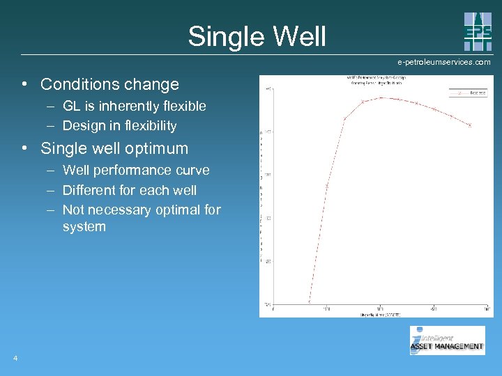 Single Well e-petroleumservices. com • Conditions change – GL is inherently flexible – Design