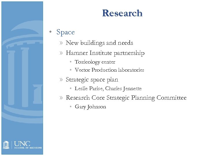 Research • Space » New buildings and needs » Hamner Institute partnership • Toxicology