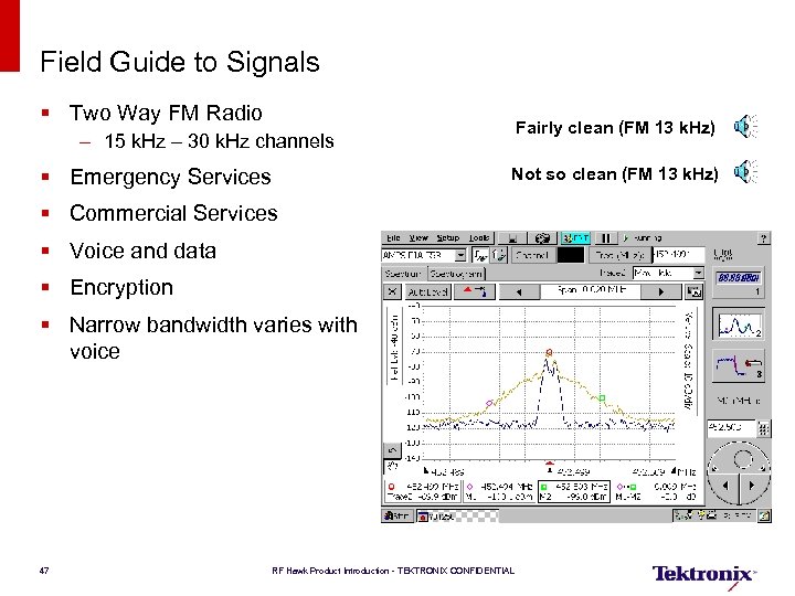 Field Guide to Signals § Two Way FM Radio Fairly clean (FM 13 k.