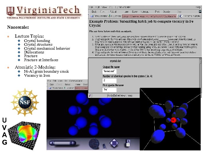 Nanoscale: n Lecture Topics: u u u n Atomistic 2 -Modules: u u U