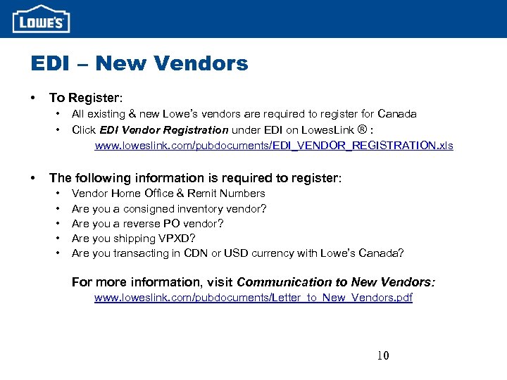 EDI – New Vendors • To Register: • • • All existing & new