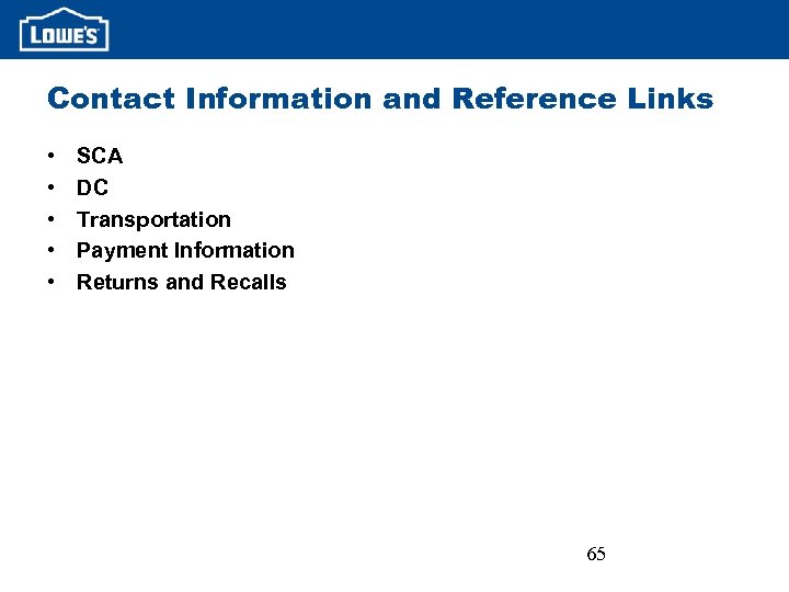 Contact Information and Reference Links • • • SCA DC Transportation Payment Information Returns