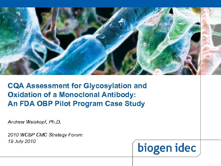 CQA Assessment for Glycosylation and Oxidation of a Monoclonal Antibody: An FDA OBP Pilot