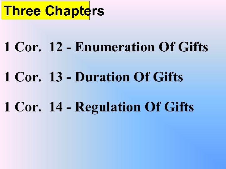 Three Chapters 