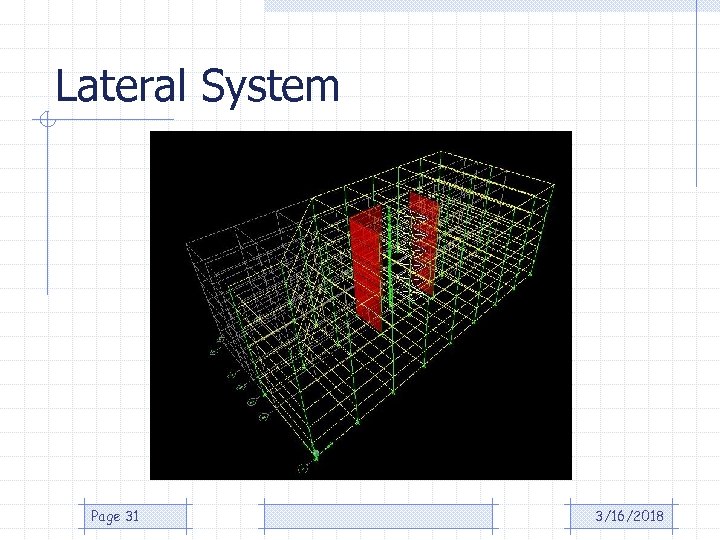 Lateral System Page 31 3/16/2018 