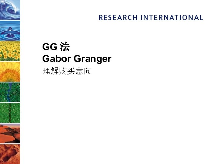 GG 法 Gabor Granger 理解购买意向 