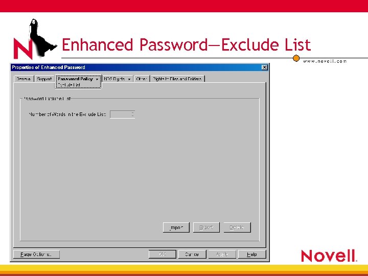Enhanced Password—Exclude List 