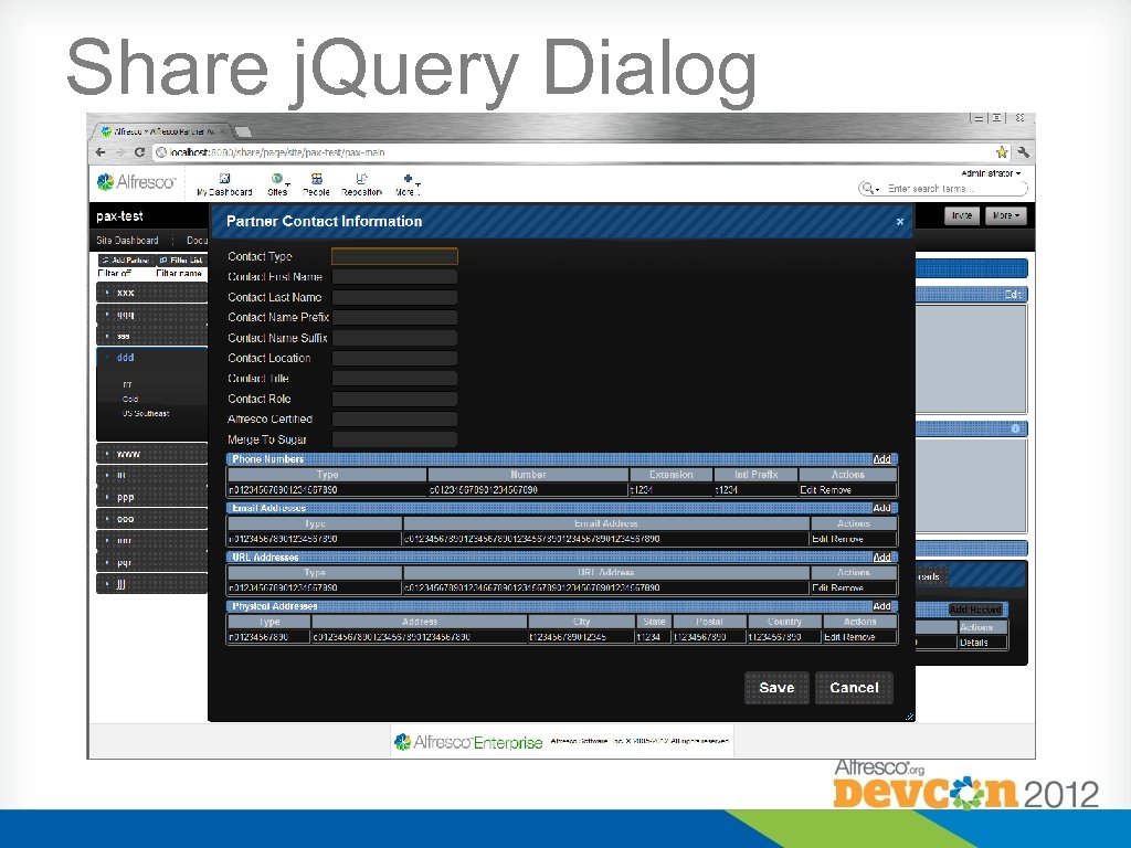 Share j. Query Dialog 