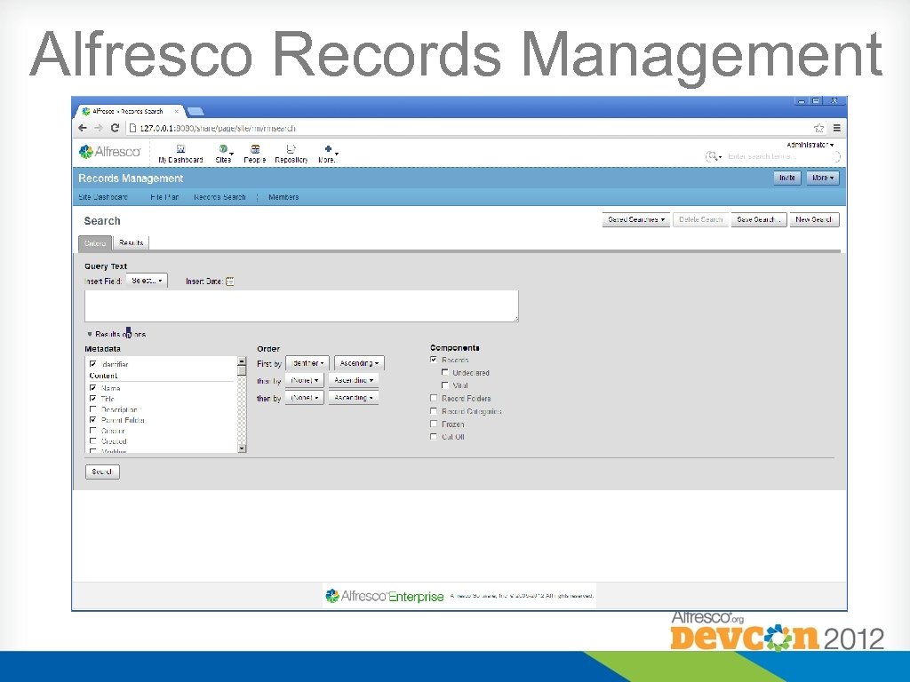 Alfresco Records Management 