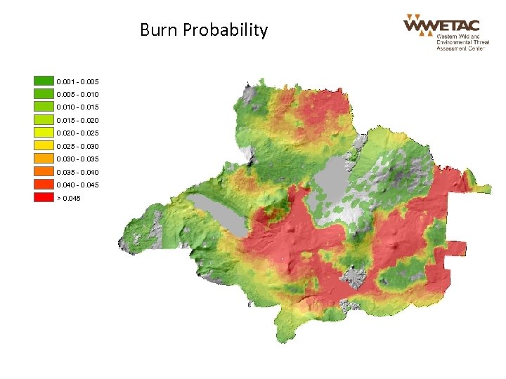 Burn Probability 0. 001 - 0. 005 - 0. 010 - 0. 015 -