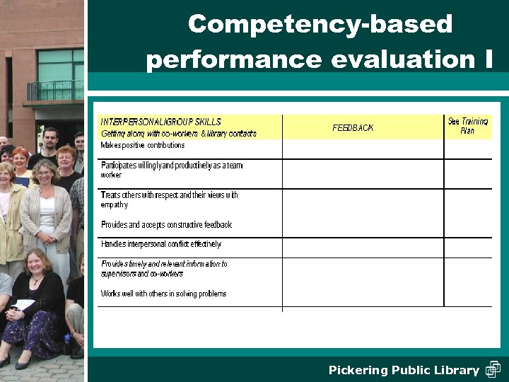 Competency-based performance evaluation I Pickering Public Library 
